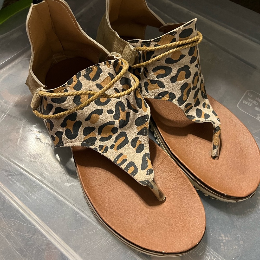 Sandals.